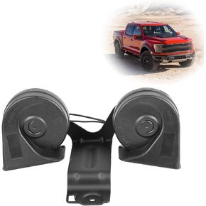 MITZONE Dual Horn Assembly With Bracket Compatible with Ford Explorer Police Interceptor Utility 2016 2017 2018 2019 2.3L L4 3.5L 3.7L V6 GB5Z-13832-A