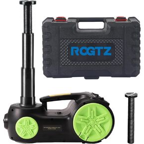 ROGTZ Upgraded Electric Car Jack Kit 5 Ton Floor Jack Hydraulic with Power Impact Wrench and Tire Inflator Pump,Car Lift for Sedan SUV MPV (Red)