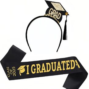 Graduation Cap Headband Insert Black Grad Cap Headband Secure Your Graduation Hat Head Band for Graduates Hat Holder