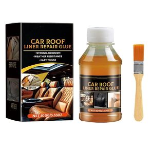 100 ML Headliner Repair Glue - Quick Repair, Strong Adhesive, Easy to Use - Multifunctional for Car Roof Fabric, Headliner & Inside Roof Cloth (1PCS)