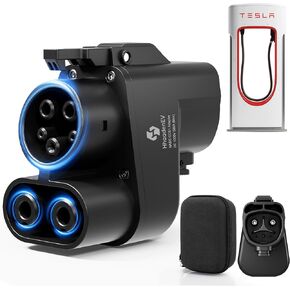 NACS to CCS1 Charging Adapter for Tesla Supercharger, Fast Charging Adapter, MAX 500A,1000V，Compatible with Ford, Rivian, GM, Volvo，Polestar EVs (NACS to CCS1(Tesla to CCS1))