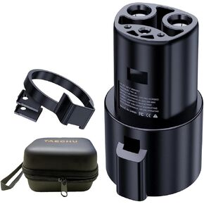 Fit for J1772 to Tesla Adapter, Only for Tesla Charging Adapter, 80Amp ＆ 240V AC, Charge Tsl Model 3, Y, S, X by J1772 & Level 1/2 Charging Station（with Charger Lock ＆ PU Storage Case）