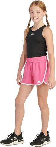 adidas Girls' Elastic Waistband Retro Woven Gym Shorts in Saudi Arabia