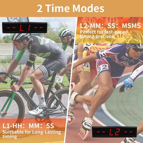 GANXIN Wired Laser Timer for Training,LED Stopwatch Race Clock,Racing Timer,Skating Track and Field Running for Sprints Bike Motorcycle (Small, Built-in Battery) in Kuwait