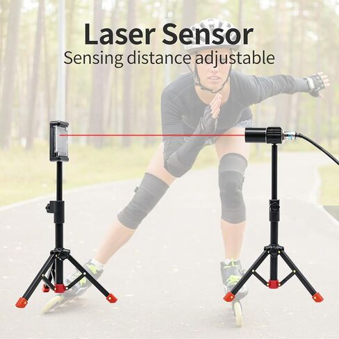 GANXIN Wired Laser Timer for Training,LED Stopwatch Race Clock,Racing Timer,Skating Track and Field Running for Sprints Bike Motorcycle (Small, Built-in Battery) in Kuwait