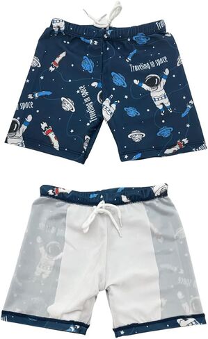Boy Swim Set, 3 Pieces Set Swim Shirt + Swimming Shorts + Swimming Cap in Saudi Arabia