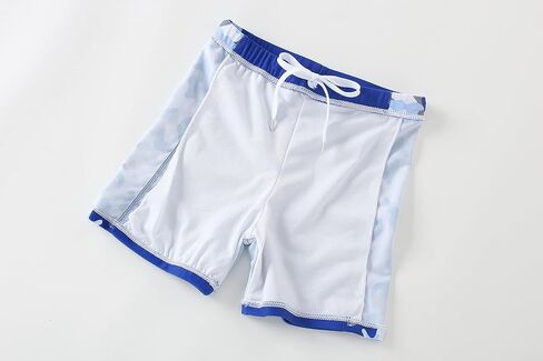 Aiwuhe Toddler Boys Swimsuit مجموعة ملابس راغبة و Guard 'ملابس السباحة من قطعتين للسباحين وسباحة السباحة مع قبعة UPF 50+ 3-8Y in Kuwait