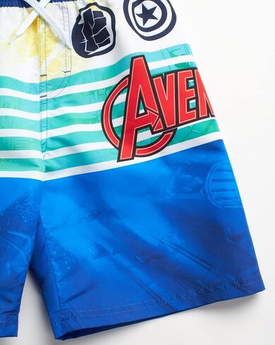 Marvel Boys Rash Guard Set - UPF 50 Avengers Short Sleeve Boys Swim Shirt and Swim Trunks (Sizes: 2T-12) in Kuwait