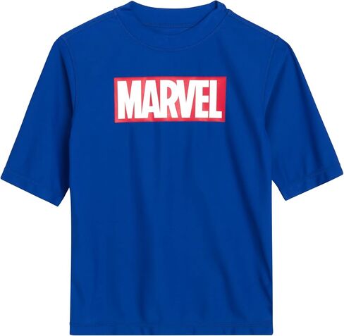 Marvel Boys Rash Guard Set - UPF 50 Avengers Short Sleeve Boys Swim Shirt and Swim Trunks (Sizes: 2T-12) in Kuwait
