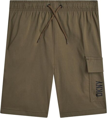 DKNY Boys' Shorts - Classic Fit Woven Twill Cargo Shorts - Pull On Shorts for Boys (8-20) in Kuwait