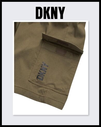 DKNY Boys' Shorts - Classic Fit Woven Twill Cargo Shorts - Pull On Shorts for Boys (8-20) in Kuwait