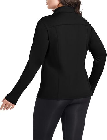 FOREYOND Plus Size Jackets for Women Athletic Workout Running Jacket Full Zip up Lightweight Yoga Tops with Thumb Holes in Saudi Arabia