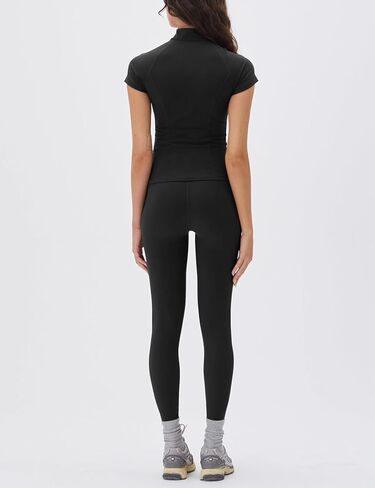 lviefent women خفيفة الوزن الكامل zip النشط الجري سترة التمرين تمرين قصير الأكمام أعلى رفي in Kuwait