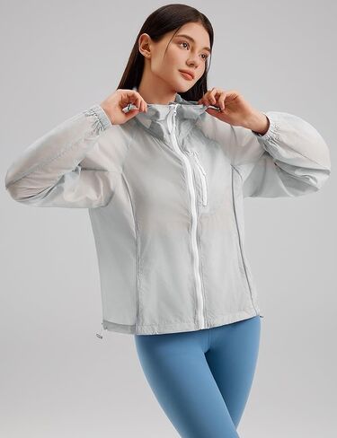 Avoogue Women's UPF 50+ Sun Protection UV Jacket Full Zip Lightweight Jacket Athletic Workout Hoodie in Kuwait