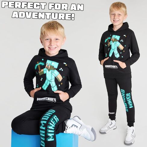 Minecraft Boys Pants مجموعة - هوديي مريح وركض للأطفال - هدايا ممتعة للأولاد in Saudi Arabia