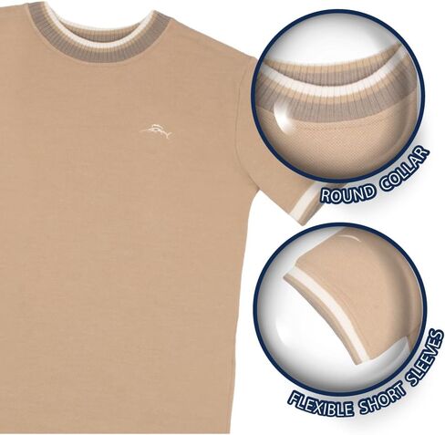 Tommy Bahama Boys Crewneck Crewneck قصيرة الأكمام تي شيرت وسراويل الخصر المرنة ، ملابس صيفية من قطعتين للأطفال in Kuwait
