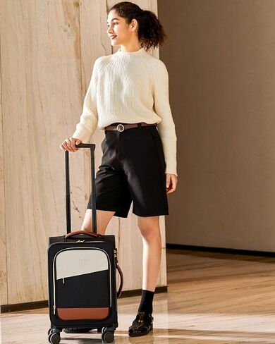 LOVEVOOK 4 Pcs Carry On Luggage 22x14x9 Airline Approved, 20 Inch Carry On Suitcases with Wheels, Softside Rolling Suitcase for Women Men, with TSA Lock Weekender Travel Luggage in Kuwait
