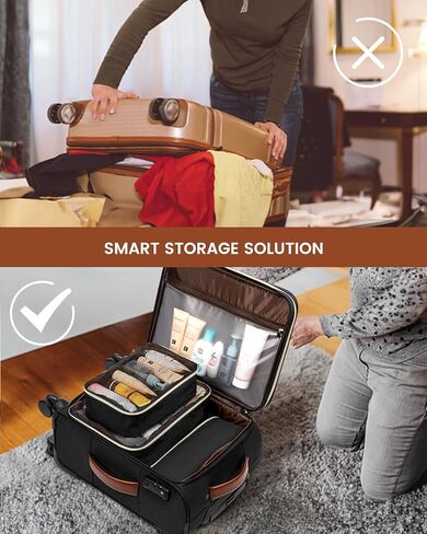 LoveVook 4 PCS Carry On Luggage 22x14x9 Airline Airline المعتمدة ، بحقائب تحمل 20 بوصة على عجلات ، حقيبة Softside Rolling للنساء ، مع TSA Lock Locged Luggage in Kuwait