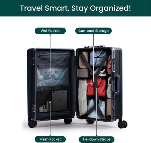 Nobl Travel Large Luggage, Noble Zipperless Aluminum Frame PC Hard Shell Checked Suitcase, 30.25"x20"x12", Big Check-in Bag with 360° Spinner Wheels, TSA Locks, Interior Compression - Lavender in Saudi Arabia
