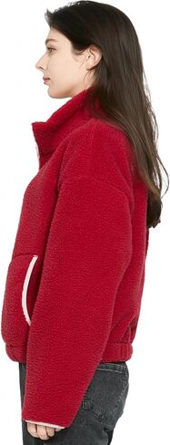 Women's Fleece Jackets Full Zip High Collar 290G Thickened Coats Long Sleeve Casual Outdoor Jacket in Saudi Arabia