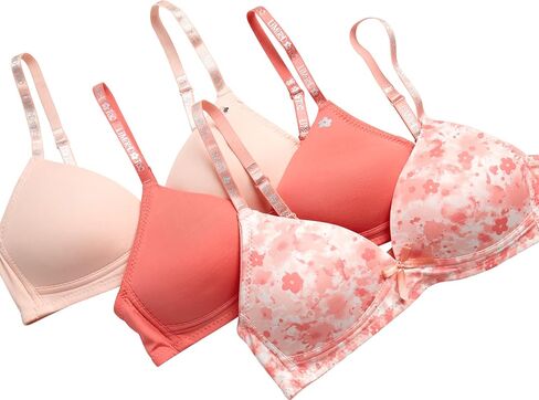 Limited Too Girls' Bras - 3 Pack Lightweight Wireless Microfiber Bras for Girls, Seamless Molded Everyday Bra (30A-34A) in Saudi Arabia