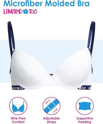 محدودة أيضًا حمالات الصدر - 3 حزمة ميكروفيات لاسلكية خفيفة الوزن للفتيات ، صدرية كل يوم مصبوب سلس (30A -34A) in Kuwait