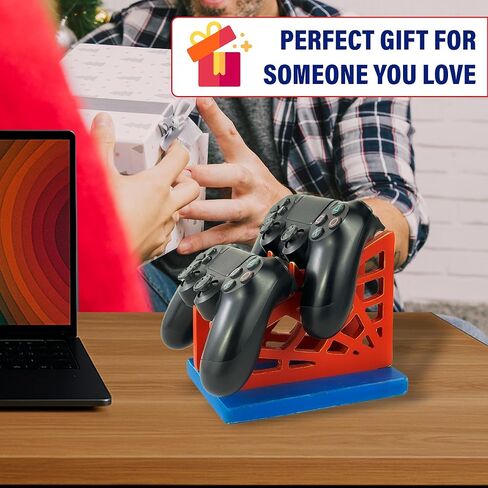 Gamer Gift for Men Teenage Boy Wood Controller Organizer with Headphone Holder & Game Controller Stand - Unique Gift Idea for Husband, Boyfriend, Gamers, Game Lover, Gaming Accessory in Kuwait