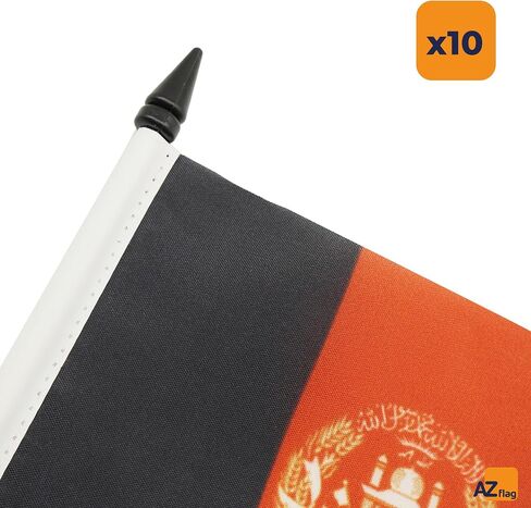 علم طاولة بوتان من AZ FLAG مقاس 5 بوصة × 8 بوصة - علم مكتب بوتان مقاس 21 × 14 سم - عصا وقاعدة بلاستيكية سوداء in Kuwait