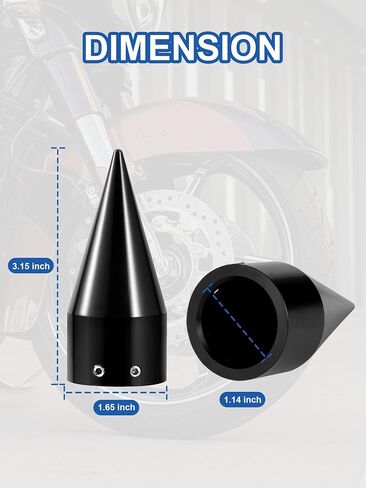 أغطية جوز دراجة نارية ، 3.6 "محور أمامي يغطي CNC مقطوعة متوافقة مع Harley Davidson Street Glide Road Road King Electra Glide Glide Dyna 2008-Later ، Black in Kuwait