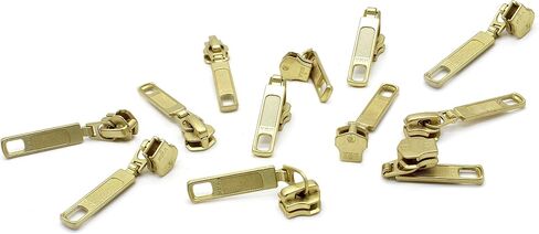YKK® - حل طقم إصلاح السوستة، 5 معادن نحاسية اختيارك من عمليات السحب الفاخرة من YKK® #5 منزلق نحاسي مصنوع في الولايات المتحدة الأمريكية - 12 عملية سحب لكل عبوة (حقيبة يد طويلة سحب غير قفل منزلق) in Kuwait