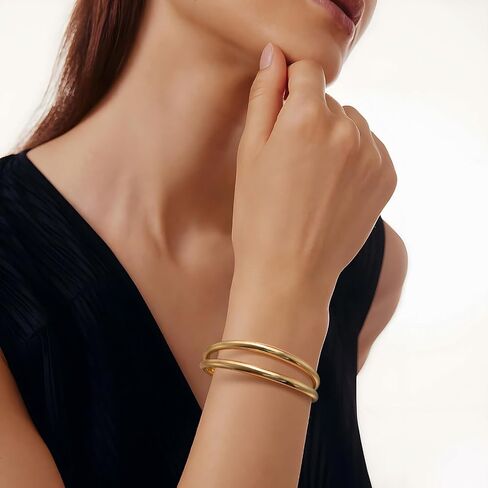 MUYAN Gold Vintage Statement Open Cuff Bracelets for Women Bangle Bracelet Boho Jewelry in Saudi Arabia