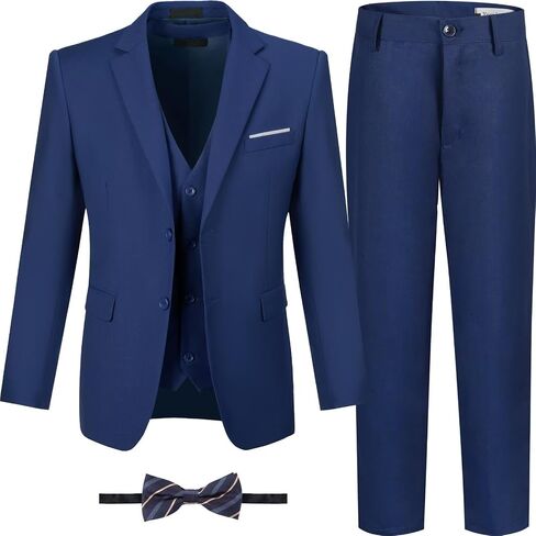 Boys Suits Formal Tuxedo Suits for Boys Wedding Easter Outfits Kids Suit Dress Jacket Vest Pants Tie Set in Kuwait