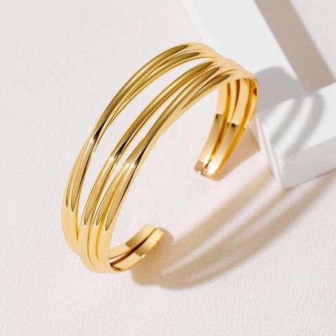 MUYAN Gold Vintage Statement Open Cuff Bracelets for Women Bangle Bracelet Boho Jewelry in Saudi Arabia