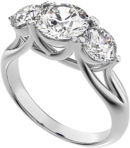 Clara Pucci 2.2 ct Round Cut anniversary 3 stone vintage European classic 14k White Gold engagement ring Band in Saudi Arabia