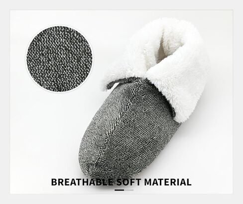 Panda Bros Men's Slipper Socks, Winter Non-Skid Warm Slipper Booties, Cozy Soft Indoor Socks with Fluffy Sherpa Lined in Kuwait