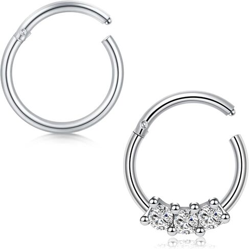 TOKRING 18G 20G 22G Nose Rings Hoops Nose Rings Studs for Nose Piercings Surgical Steel Nose Piercing jewelry for Women Men in Saudi Arabia