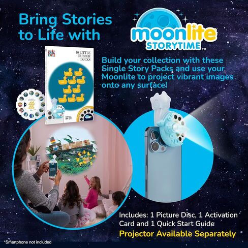 Moonlite Storytime - Eric Carle Mister Seahorse Storytime Disc - قراءة سحرية معًا - تم بيع جهاز عرض بشكل منفصل - قصة رقمية مع FX Sound - هدايا التعلم المبكر للأطفال الذين تتراوح أعمارهم in Kuwait