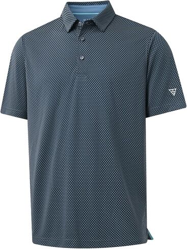 M MAELREG Golf Shirts for Men Moisture Wicking Jacquard Breathable Performance Dry Fit Collared Mens Polo Shirts Short Sleeve in Saudi Arabia