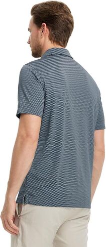 M MAELREG Golf Shirts for Men Moisture Wicking Jacquard Breathable Performance Dry Fit Collared Mens Polo Shirts Short Sleeve in Saudi Arabia