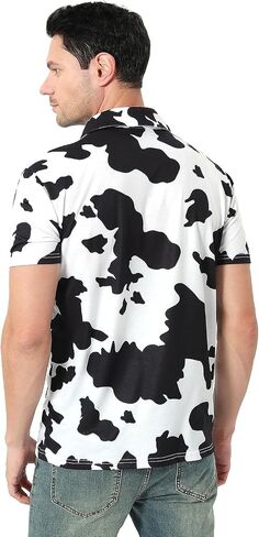 Funny World Men's Animal Print Polo Funny Golf Shirt Short Sleeve Costumes for Adults in Kuwait
