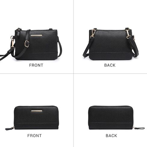3PCS Women's Vegan Leather Tote Bag Set - Stylish Top Handle Satchel Purse Shoulder Bag Handbag and Wallet in Saudi Arabia