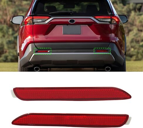 Compatible with Hyundai Sonata Rear Bumper Reflector 2015-2017,Left Driver & Right Passenger Side Rear Bumper Red Marker Trim,7th Gen Sonata Back Reflector Light W/O Bulb Replacement(1Pair) in Kuwait