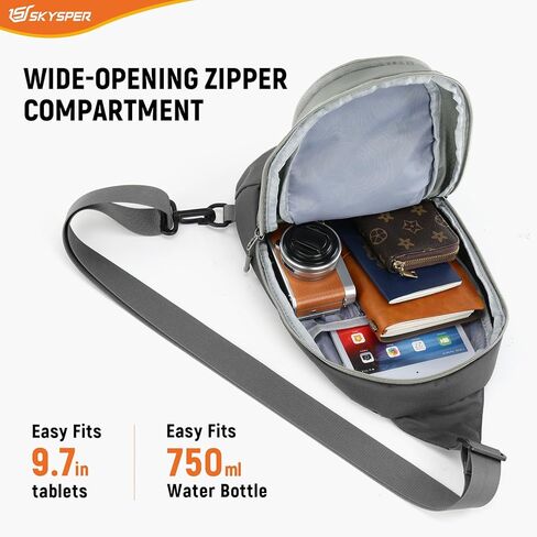 SKYSPER Sling Bag RFID Crossbody Sling Backpack Travel Cross Body Bag Shoulder Sling Daypack in Kuwait