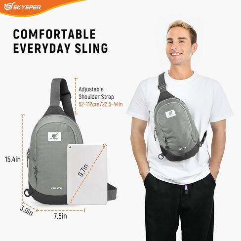 SKYSPER Sling Bag RFID Crossbody Sling Backpack Travel Cross Body Bag Shoulder Sling Daypack in Kuwait