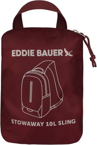 Eddie Bauer Stowaway Packable Sling Bag | Foldable | Travel | Outdoor | Lightweight | Compact | Everyday Carry | Ripstop Nylon | 10L - Coast Blue in Saudi Arabia