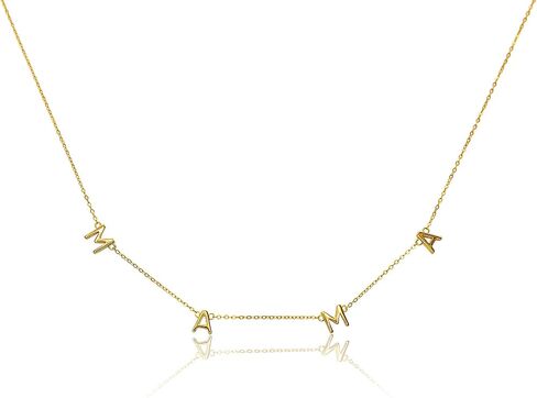 Benevolence LA Mama Necklace, Gold Dipped Fashion Jewelry | Gifts for New Mom | Gold Mom Necklace | Birthday Gifts | Travel Accessories for Women, Designed in California in Saudi Arabia
