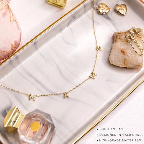 Benevolence LA Mama Necklace, Gold Dipped Fashion Jewelry | Gifts for New Mom | Gold Mom Necklace | Birthday Gifts | Travel Accessories for Women, Designed in California in Saudi Arabia