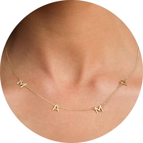 Benevolence LA Mama Necklace, Gold Dipped Fashion Jewelry | Gifts for New Mom | Gold Mom Necklace | Birthday Gifts | Travel Accessories for Women, Designed in California in Saudi Arabia