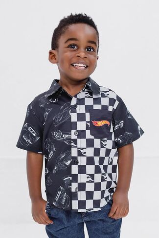 Hot Wheels Button Down Dress Shirt Toddler to Big Kid Sizes (2T - 14-16) in Kuwait