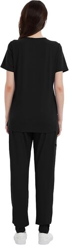 QBK Yoga Scrub Top for Women v Deck Shirt مع جيوبان ، راحة ناعمة ، رعاية سهلة in Kuwait
